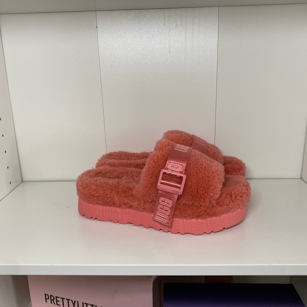 Peach Ugg Platform Slipper Slides Size 9w - image 4